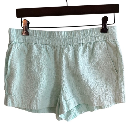 J Crew Women's classic Shorts Cotton Mint Green Textured Women's Shorts Sz 4 - Picture 1 of 10